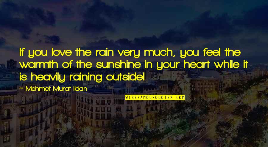 The Sunshine Quotes By Mehmet Murat Ildan: If you love the rain very much, you