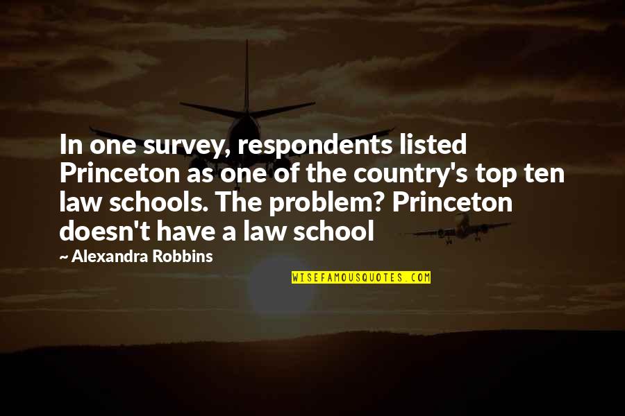 The Survey Quotes By Alexandra Robbins: In one survey, respondents listed Princeton as one The Survey Quotes By Alexandra Robbins: In one survey, respondents listed Princeton as one