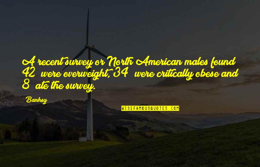 The Survey Quotes By Banksy: A recent survey or North American males found The Survey Quotes By Banksy: A recent survey or North American males found