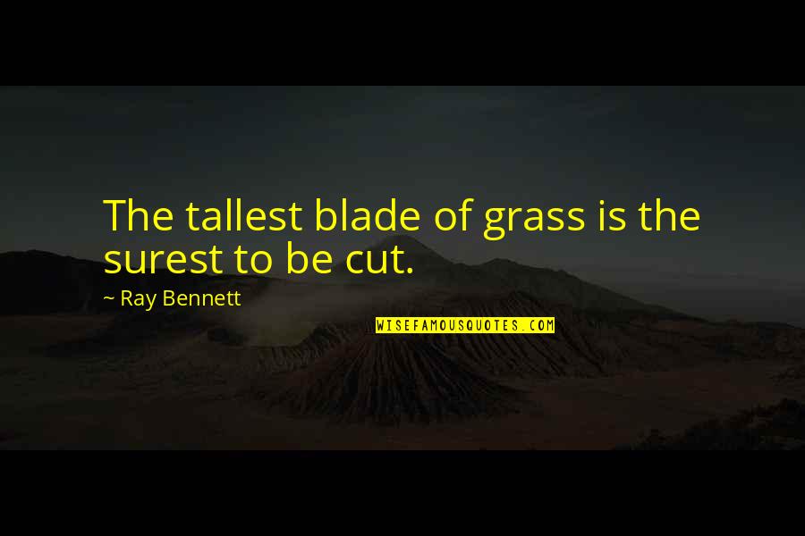 The Tallest Quotes By Ray Bennett: The tallest blade of grass is the surest