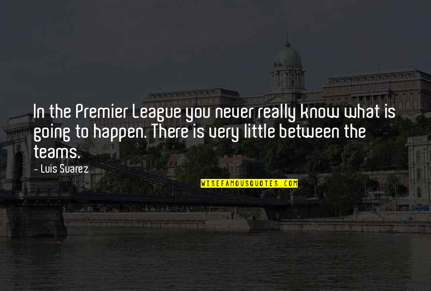 The Teams Quotes By Luis Suarez: In the Premier League you never really know The Teams Quotes By Luis Suarez: In the Premier League you never really know