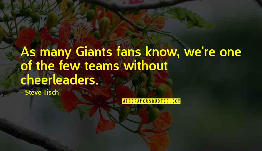 The Teams Quotes By Steve Tisch: As many Giants fans know, we're one of