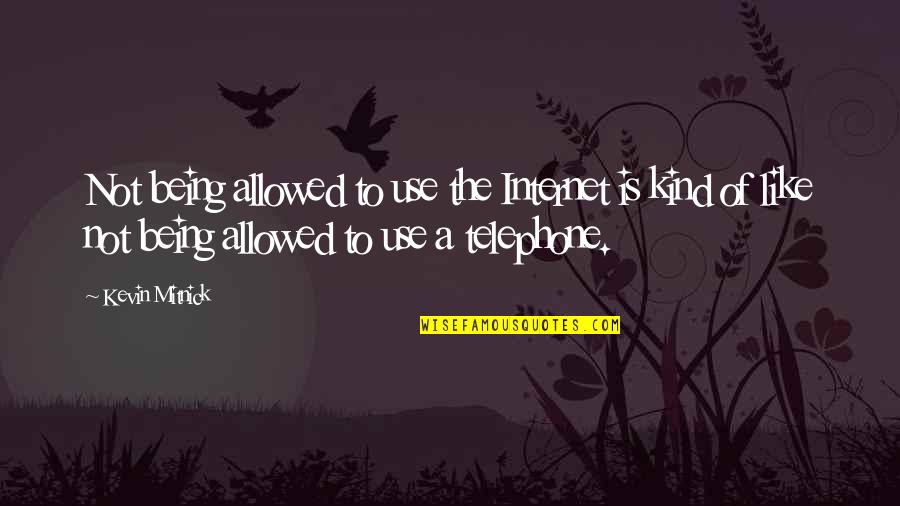 The Telephone Quotes By Kevin Mitnick: Not being allowed to use the Internet is