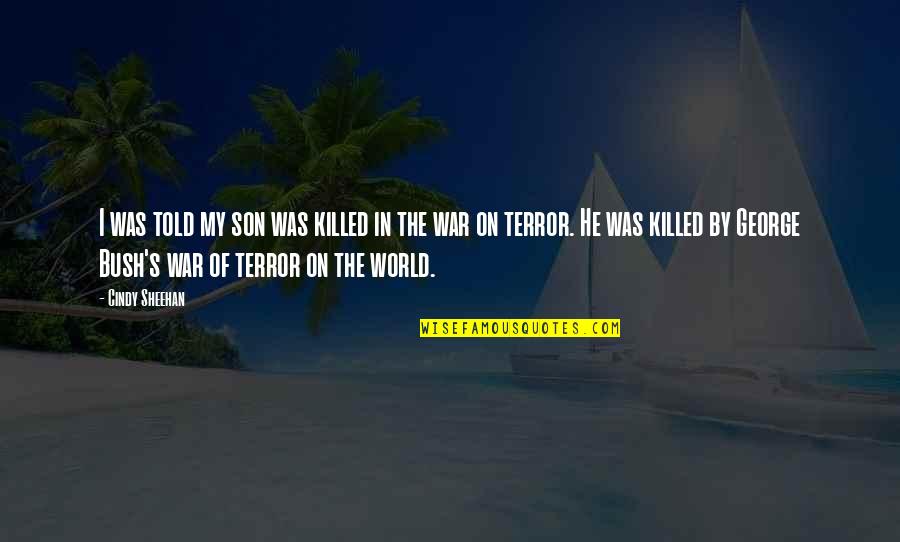 The Terror Of War Quotes By Cindy Sheehan: I was told my son was killed in