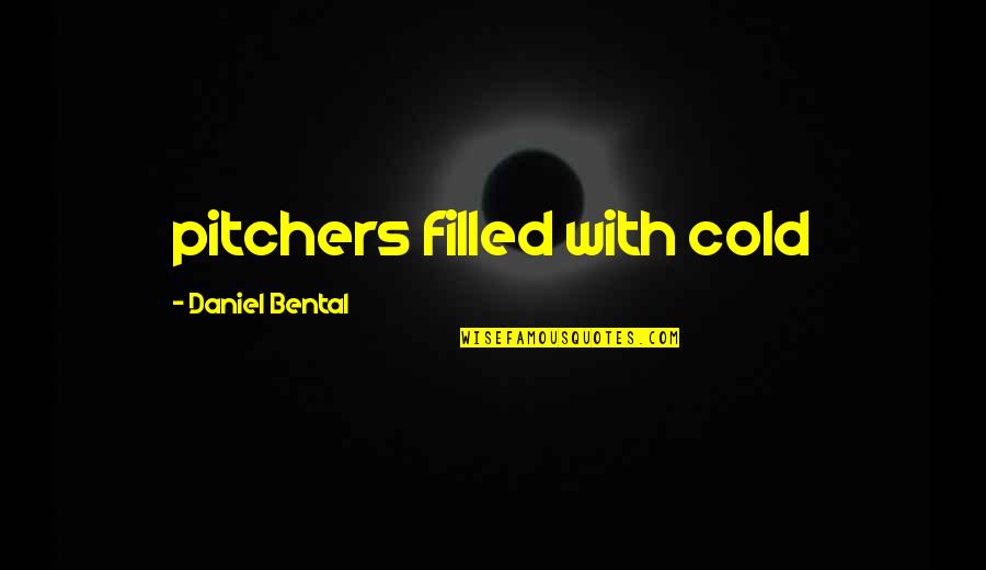The Tesseract Quotes By Daniel Bental: pitchers filled with cold
