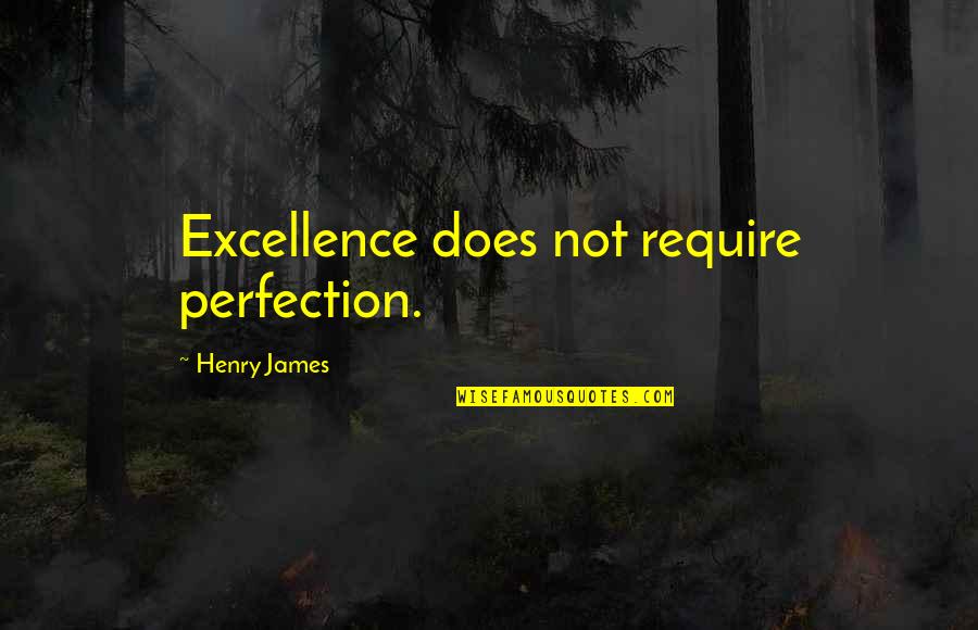 The Texas Revolution Quotes By Henry James: Excellence does not require perfection.