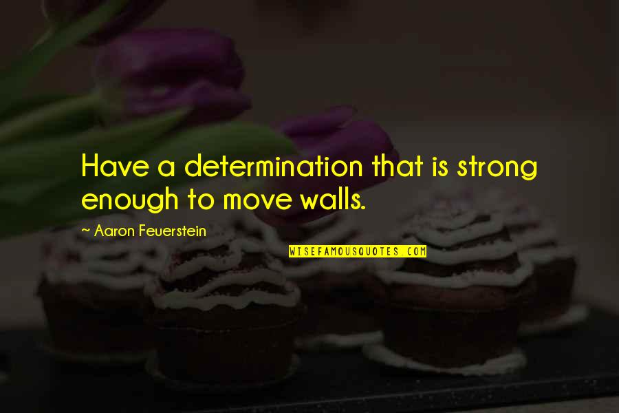 The Therapeutic Relationship Quotes By Aaron Feuerstein: Have a determination that is strong enough to