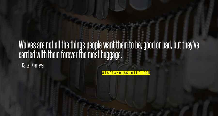 The Things They Carried Quotes By Carter Niemeyer: Wolves are not all the things people want