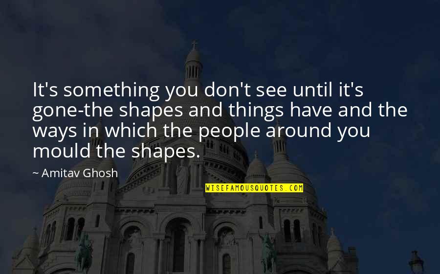 The Things You See Quotes By Amitav Ghosh: It's something you don't see until it's gone-the