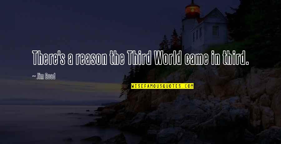 The Third World Quotes By Jim Goad: There's a reason the Third World came in