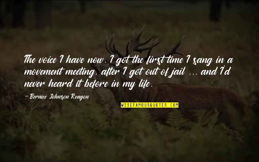 The Time Of My Life Quotes By Bernice Johnson Reagon: The voice I have now, I got the