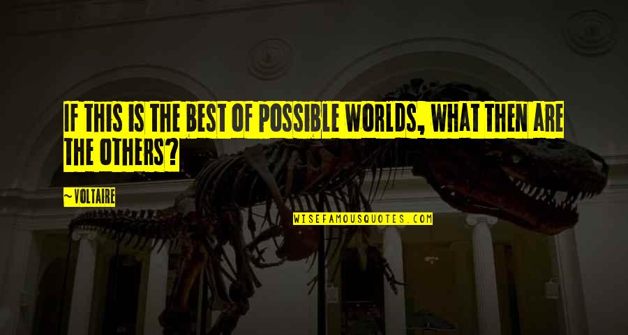 The Tracker Quotes By Voltaire: If this is the best of possible worlds,