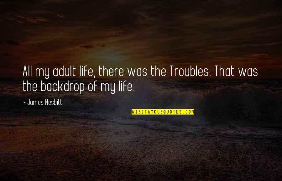 The Troubles Quotes By James Nesbitt: All my adult life, there was the Troubles.