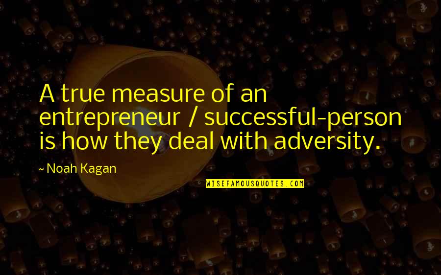 The True Measure Of A Person Quotes By Noah Kagan: A true measure of an entrepreneur / successful-person