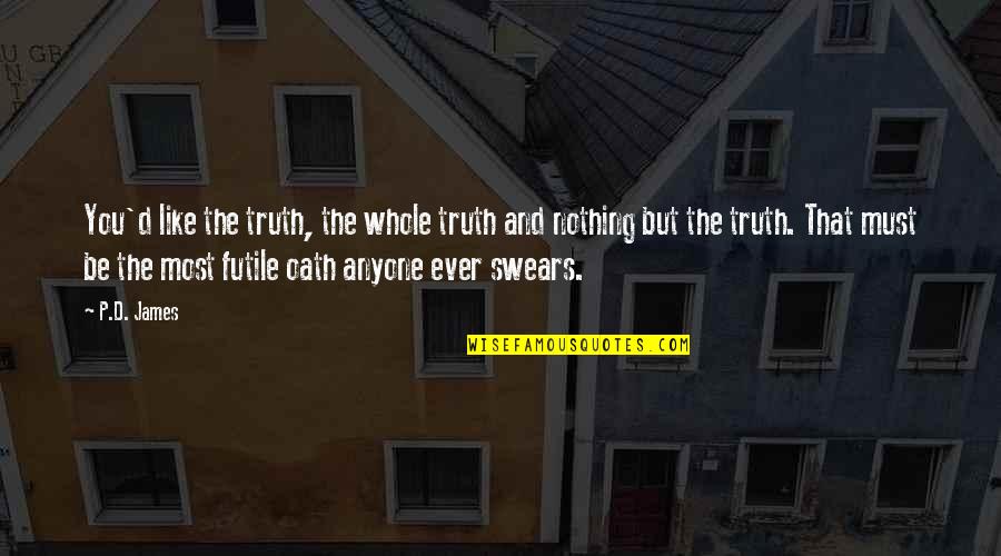 The Truth And Nothing But The Truth Quotes By P.D. James: You'd like the truth, the whole truth and