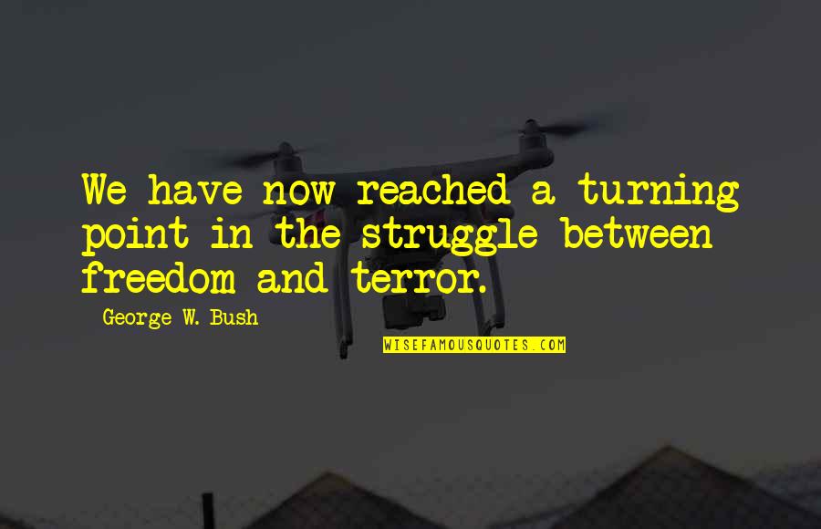 The Turning Point Quotes By George W. Bush: We have now reached a turning point in