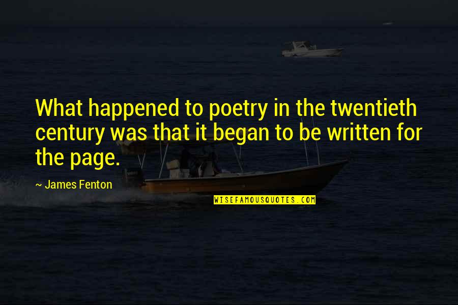 The Twentieth Century Quotes By James Fenton: What happened to poetry in the twentieth century