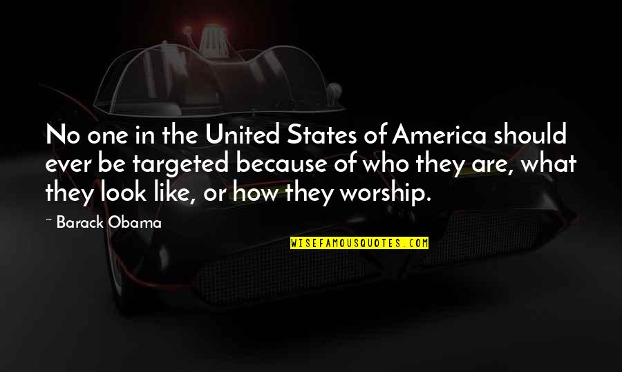 The United States Of America Quotes By Barack Obama: No one in the United States of America