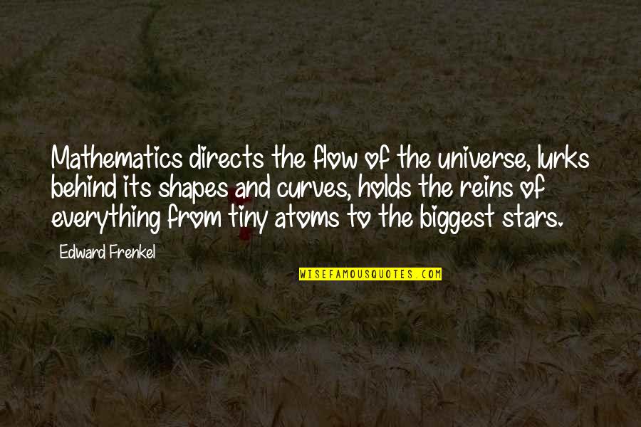 The Universe And Stars Quotes By Edward Frenkel: Mathematics directs the flow of the universe, lurks