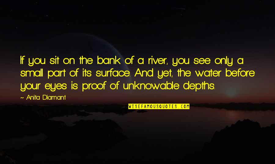 The Unknowable Quotes By Anita Diamant: If you sit on the bank of a