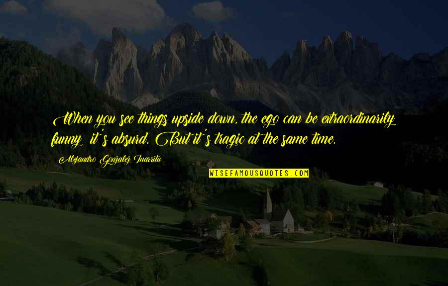 The Upside Down Quotes By Alejandro Gonzalez Inarritu: When you see things upside down, the ego