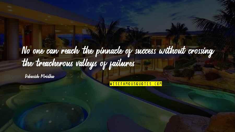 The Valleys Of Life Quotes By Debasish Mridha: No one can reach the pinnacle of success The Valleys Of Life Quotes By Debasish Mridha: No one can reach the pinnacle of success