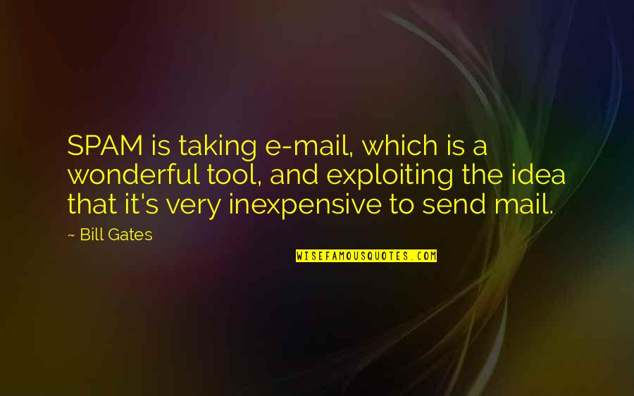 The Value Of True Friendship Quotes By Bill Gates: SPAM is taking e-mail, which is a wonderful