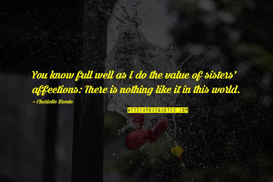 The Value Of You Quotes By Charlotte Bronte: You know full well as I do the The Value Of You Quotes By Charlotte Bronte: You know full well as I do the