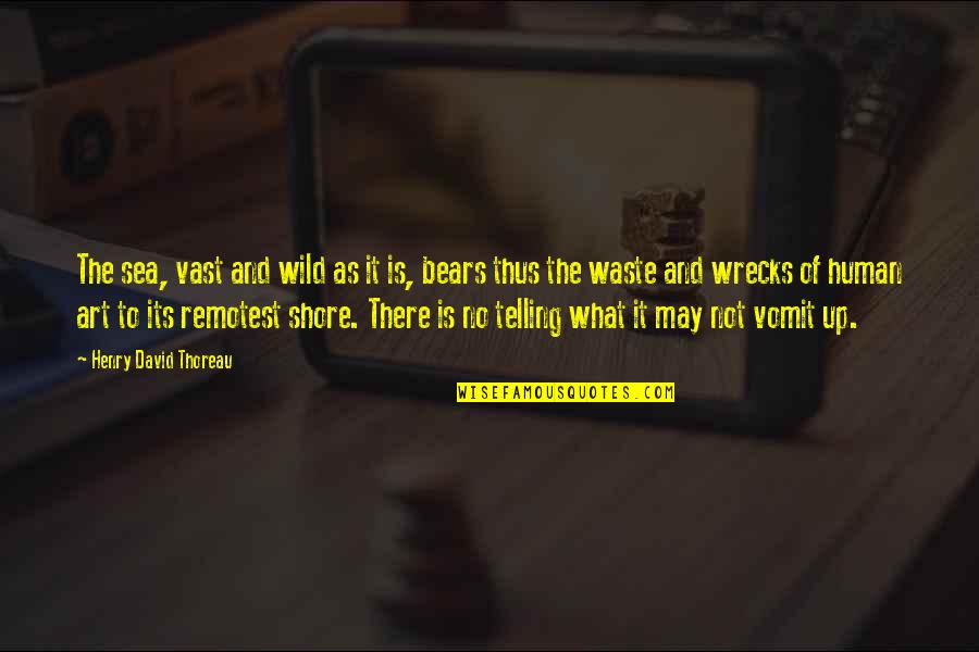 The Vast Sea Quotes By Henry David Thoreau: The sea, vast and wild as it is,