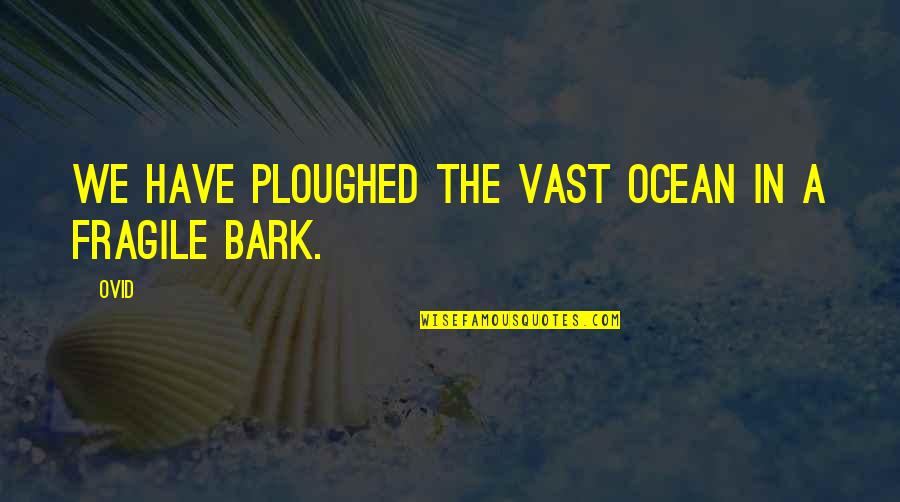 The Vast Sea Quotes By Ovid: We have ploughed the vast ocean in a