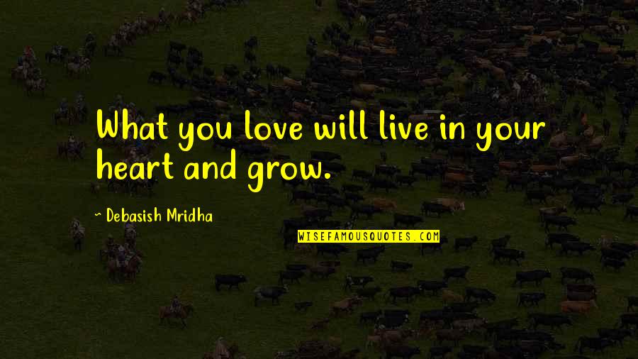 The Visitor Movie Quotes By Debasish Mridha: What you love will live in your heart