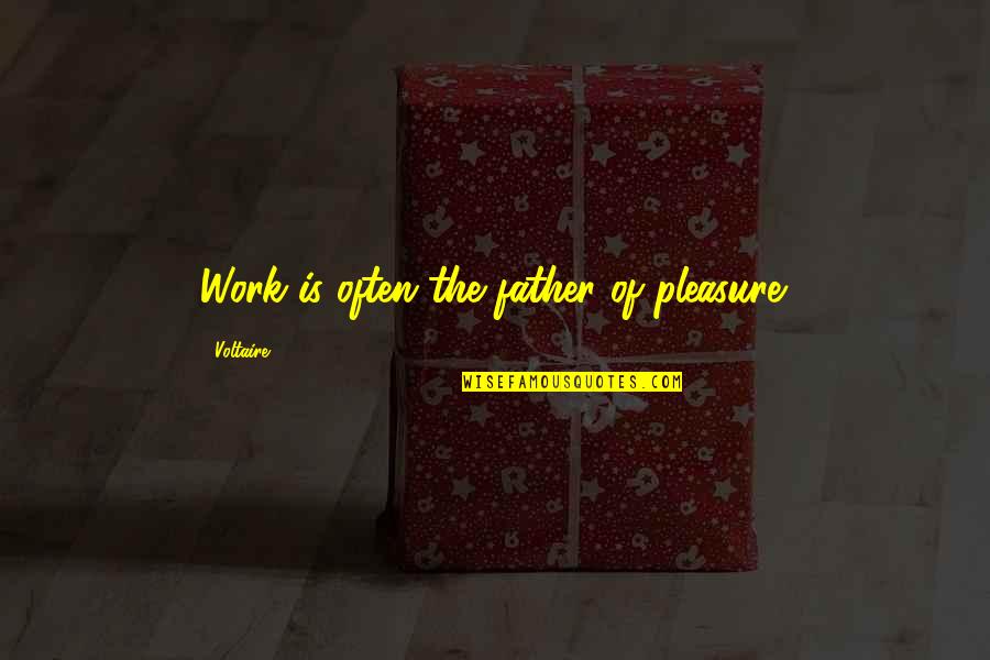 The Vow Sad Quotes By Voltaire: Work is often the father of pleasure.