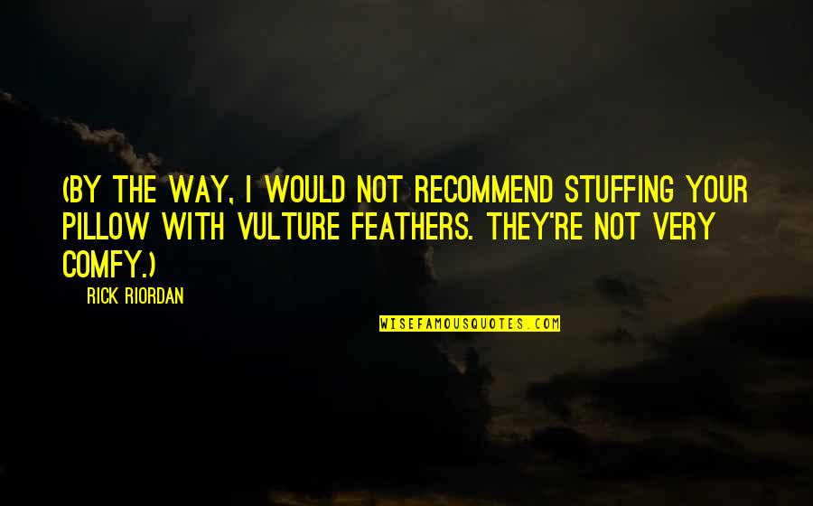 The Vulture Quotes By Rick Riordan: (By the way, I would not recommend stuffing