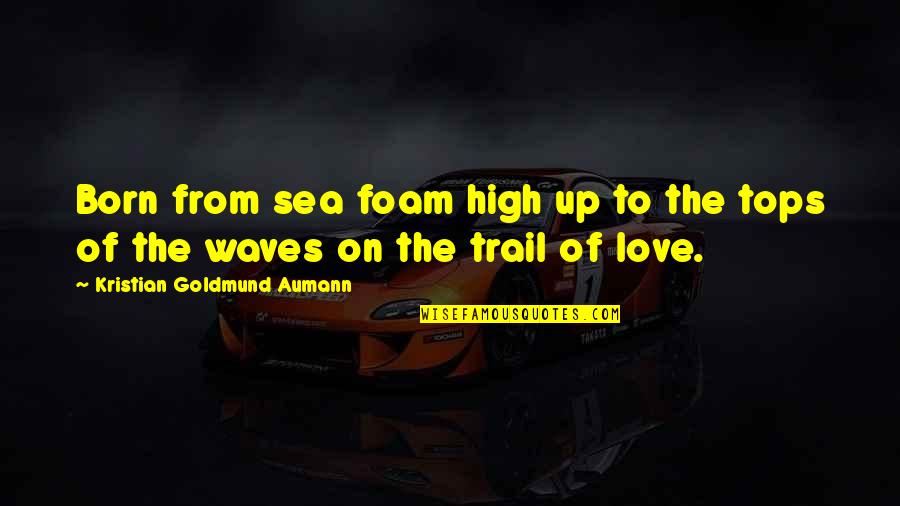 The Waves And Love Quotes By Kristian Goldmund Aumann: Born from sea foam high up to the