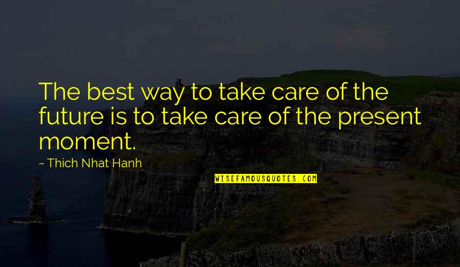 The Way Of Buddhism Quotes By Thich Nhat Hanh: The best way to take care of the