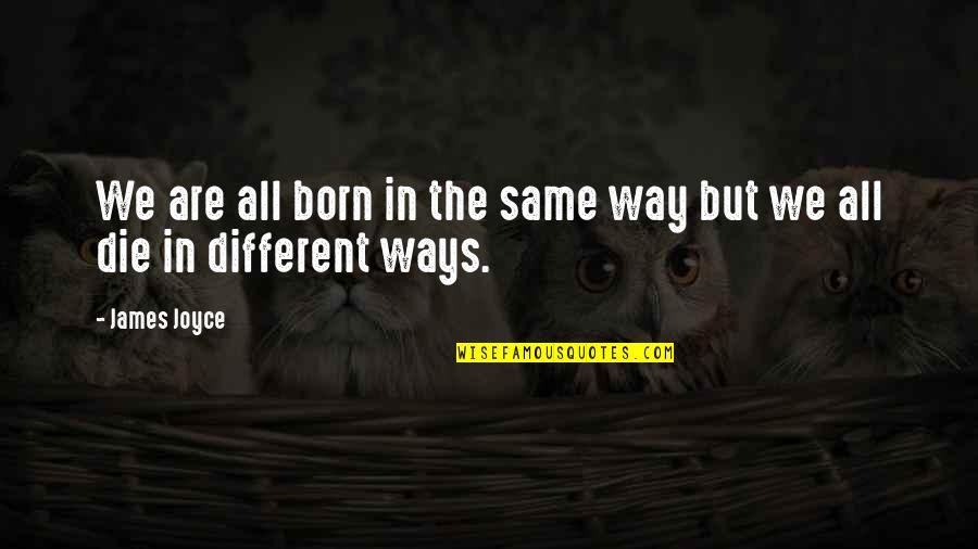 The Way We Are Quotes By James Joyce: We are all born in the same way
