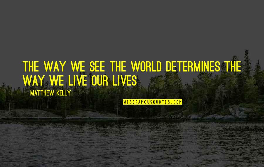 The Way We See The World Quotes By Matthew Kelly: The way we see the world determines the