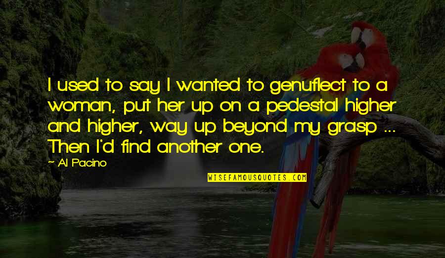 The Way We Used To Be Quotes By Al Pacino: I used to say I wanted to genuflect