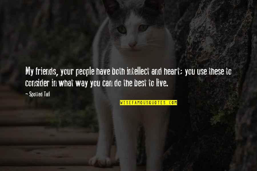 The Way You Live Quotes By Spotted Tail: My friends, your people have both intellect and