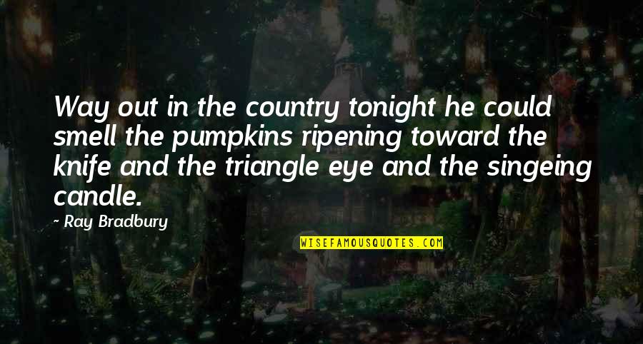 The Way You Smell Quotes By Ray Bradbury: Way out in the country tonight he could