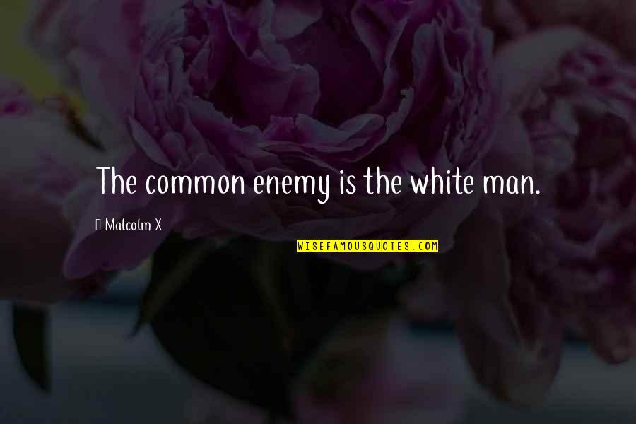 The White Man Quotes By Malcolm X: The common enemy is the white man. The White Man Quotes By Malcolm X: The common enemy is the white man.