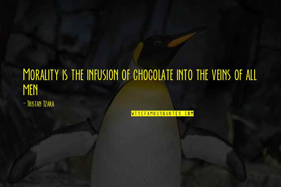 The Wiccan Haus Quotes By Tristan Tzara: Morality is the infusion of chocolate into the The Wiccan Haus Quotes By Tristan Tzara: Morality is the infusion of chocolate into the
