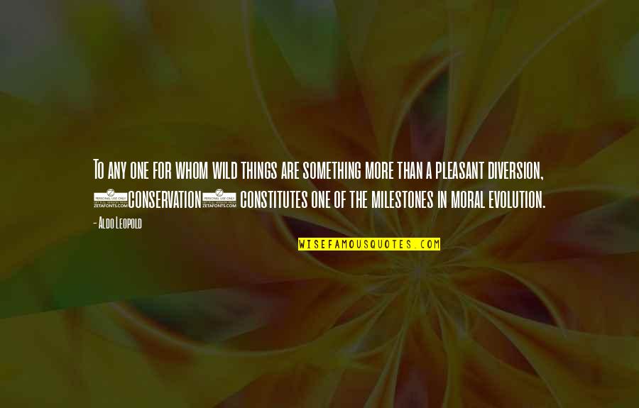 The Wild Things Quotes By Aldo Leopold: To any one for whom wild things are The Wild Things Quotes By Aldo Leopold: To any one for whom wild things are