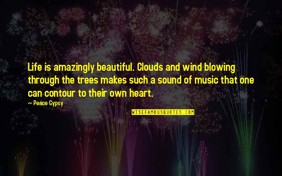 The Wind Blowing Quotes By Peace Gypsy: Life is amazingly beautiful. Clouds and wind blowing