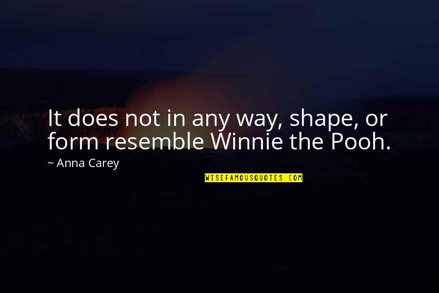 The Winnie The Pooh Quotes By Anna Carey: It does not in any way, shape, or