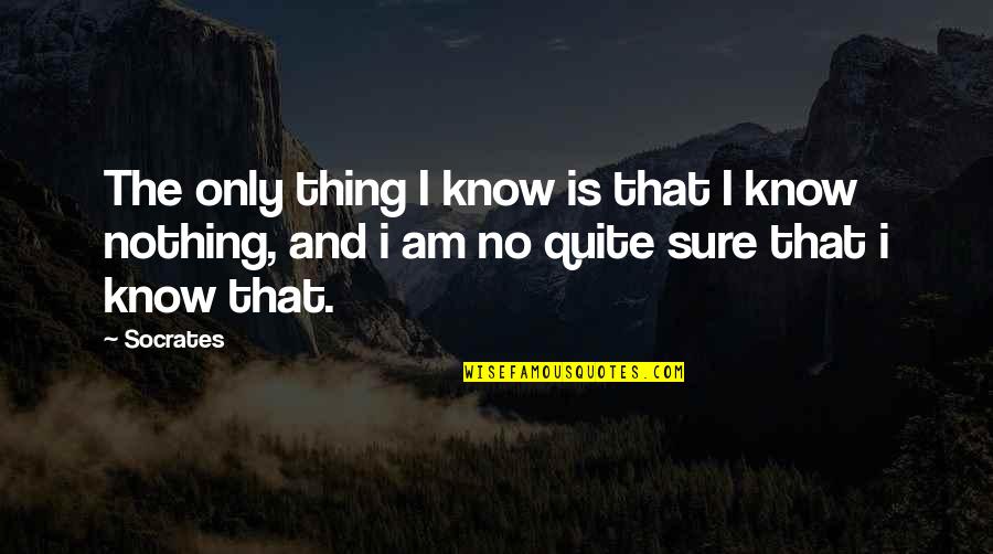 The Wise And Foolish Quotes By Socrates: The only thing I know is that I