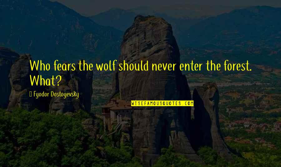 The Wolf Quotes By Fyodor Dostoyevsky: Who fears the wolf should never enter the