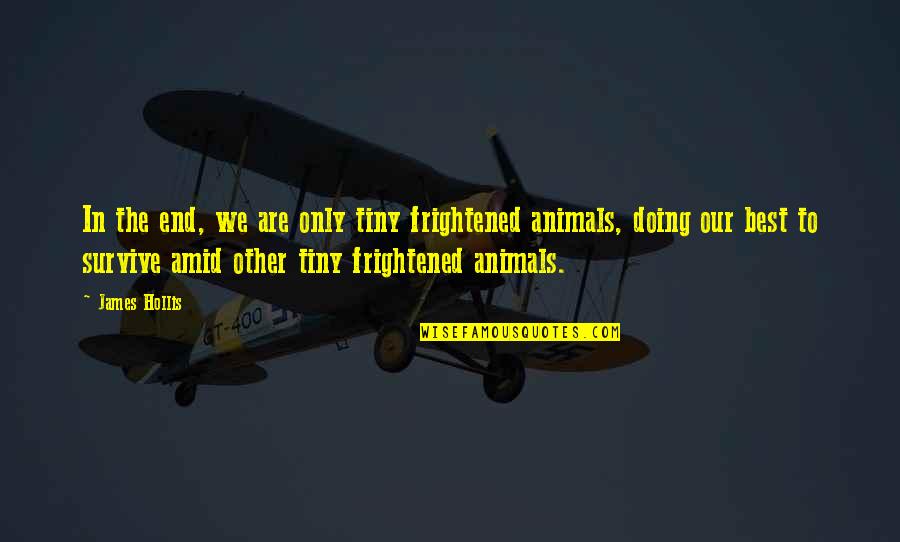 The Wonders Of Childhood Quotes By James Hollis: In the end, we are only tiny frightened