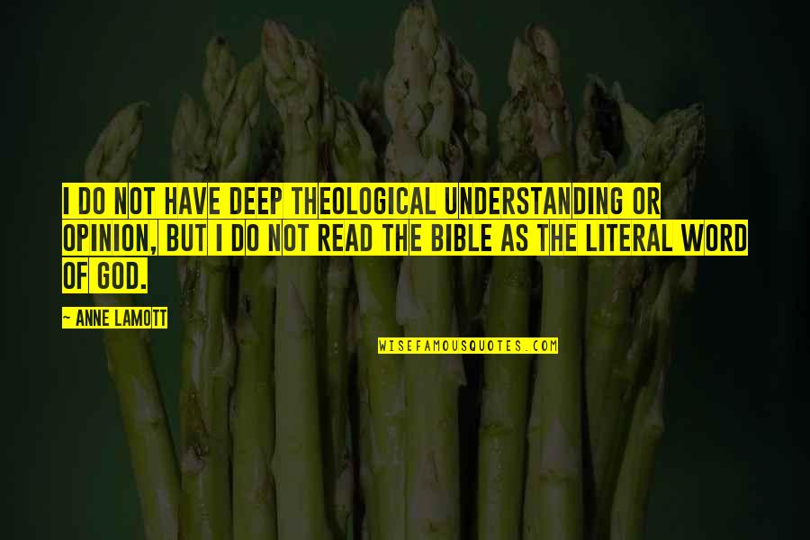 The Word Of God Quotes By Anne Lamott: I do not have deep theological understanding or