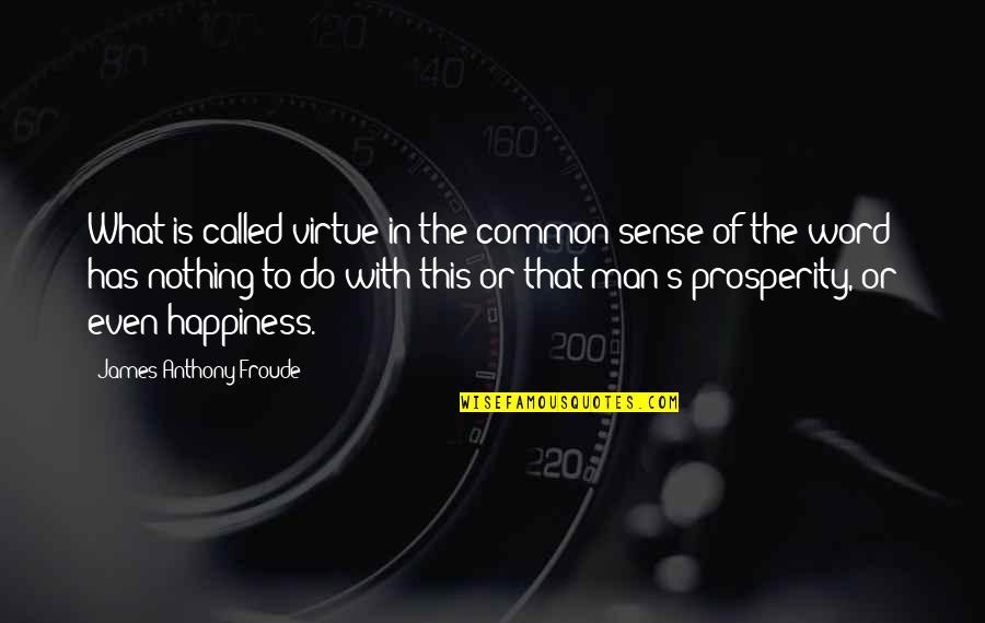 The Word Quotes By James Anthony Froude: What is called virtue in the common sense